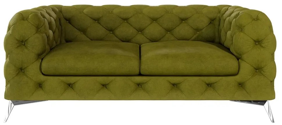 Zelená zamatová pohovka 185 cm Chelsea – Ropez