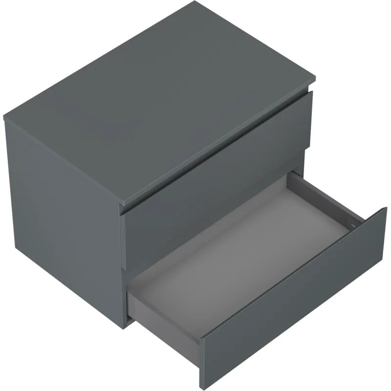 Mexen Orio, kúpeľňová skrinka 70 cm s hornou časťou, 2 zásuvky, grafitová matná, 91A10-07047-2-BFFC66