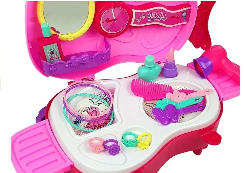 LEAN TOYS Salón krásy v kufri s rukoväťou