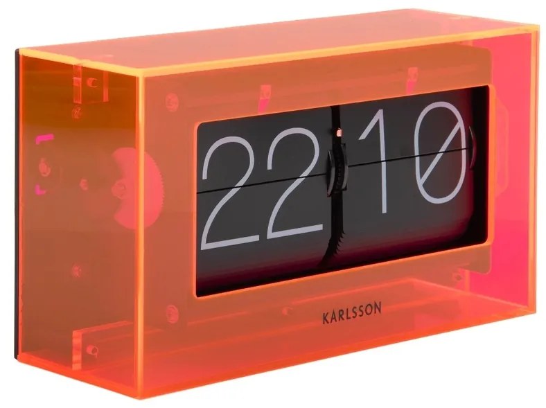 Karlsson 5976OR dizajnové nástenné/pracovné hodinyoranžové, 21 cm