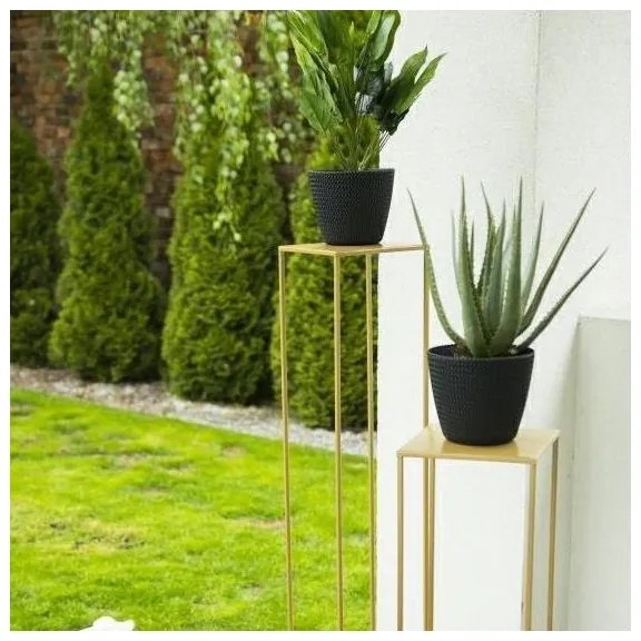 Stojan na kvety 130x24 cm zlatá