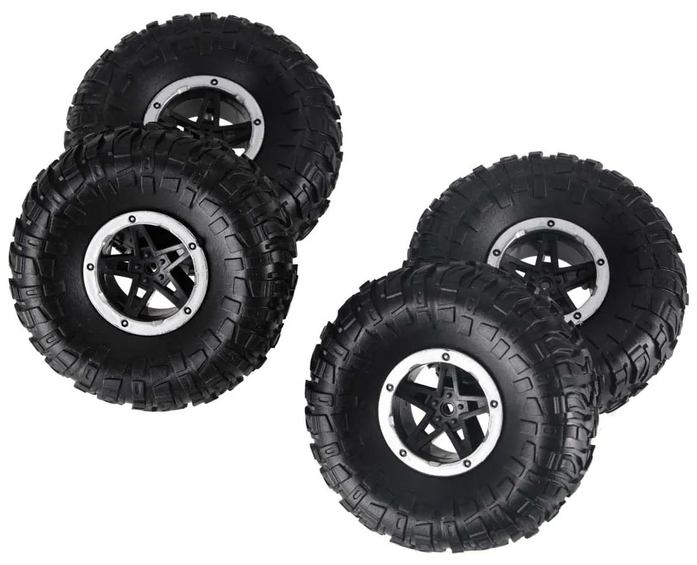 KIK Diaľkovo ovládané RC Horolezecké auto 4x4 Crawler 2v1 (pásy/kolesá) čierne 2,4 GHz