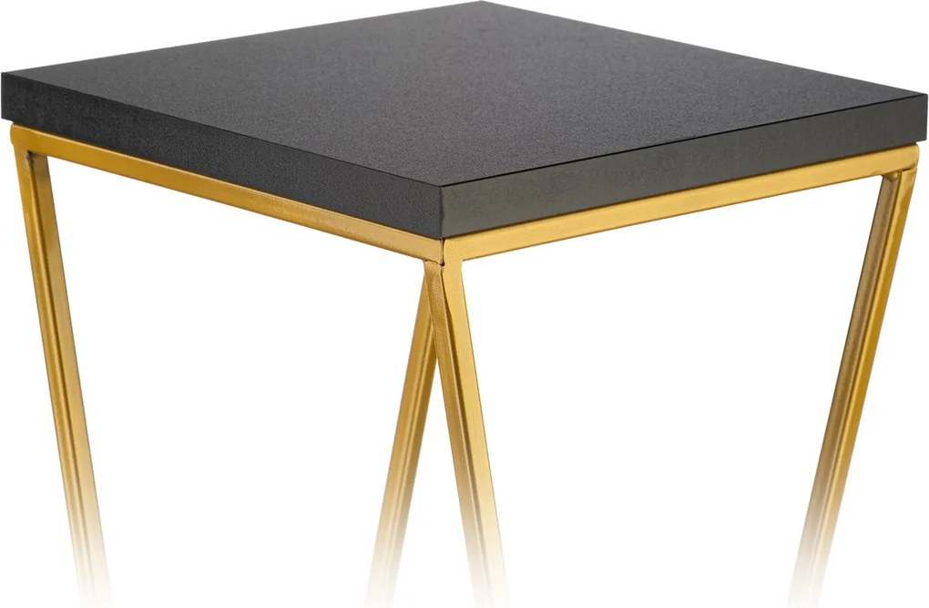 STOJAN NA KVETINÁČ LOFT7 40X24X24 CM ZLATÁ/ČIERNA