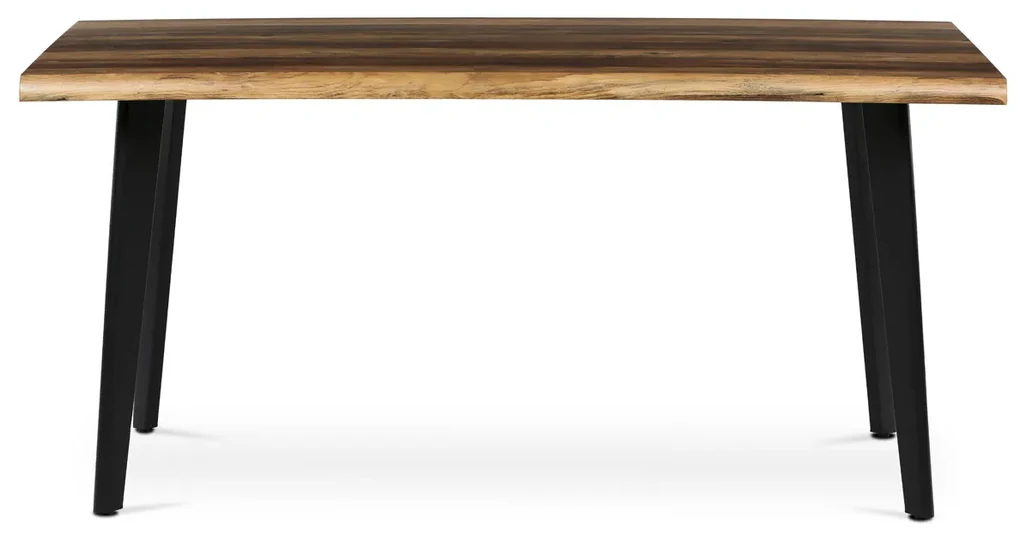 Autronic - Stůl jídelní, 160x90x75 cm, MDF deska, dekor staré dřevo, kov, černý lak - HT-F4416 OLW AKCE NOVINKA