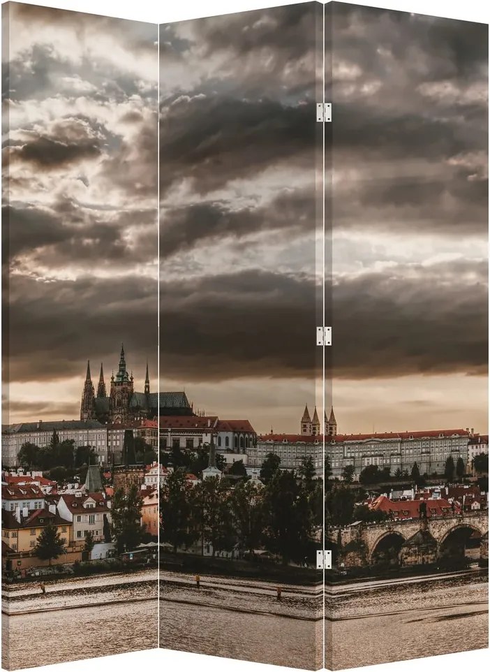 Paraván - Zamračená Praha (126x170 cm)