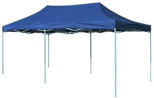 vidaXL Skladací záhradný stan 3x6 m, modrý-