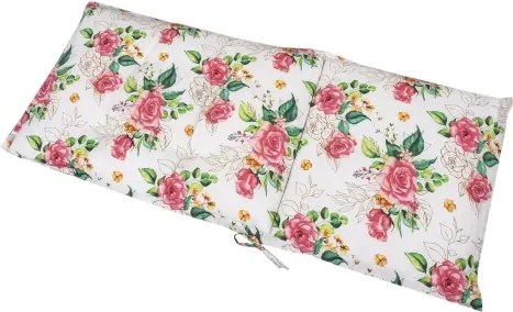 Záhradný polster Rosie 50x118 cm, ruža, biely%