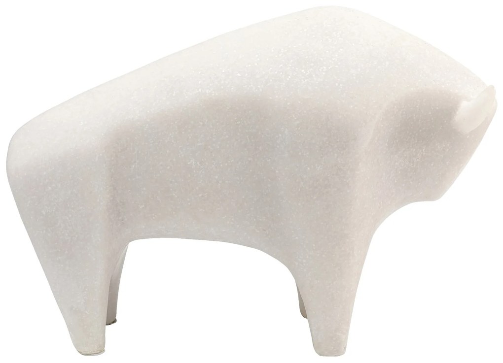 Bull soška biela 21 cm