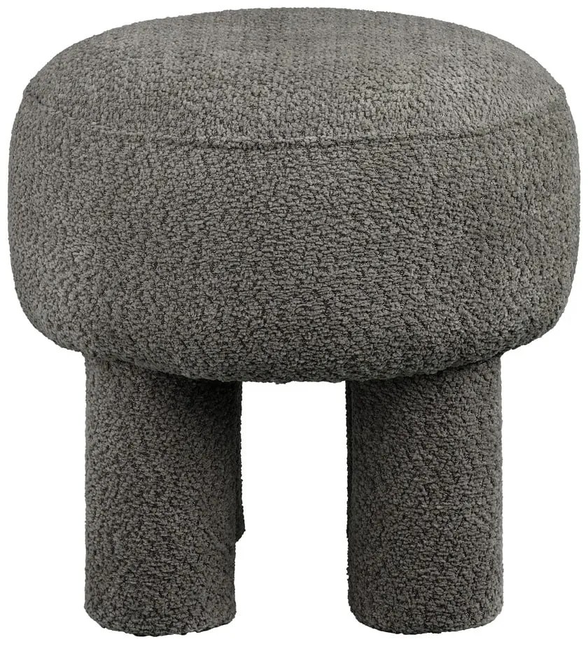 Tmavosivý ženilkový taburet Canberra – House Nordic