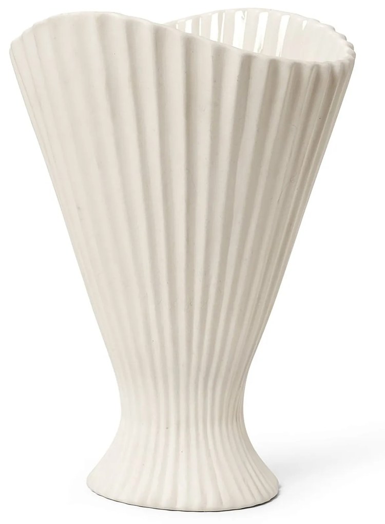 Ferm Living Dizajnová váza Fountain Off White