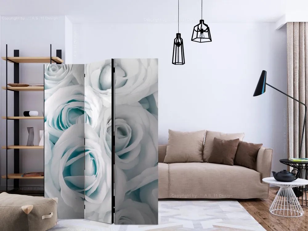 Artgeist Paraván - Satin Rose (Turquoise) [Room Dividers]