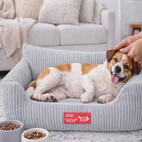 Pelech pre psa / mačku M - Menčester gaučík - svetlá sivá