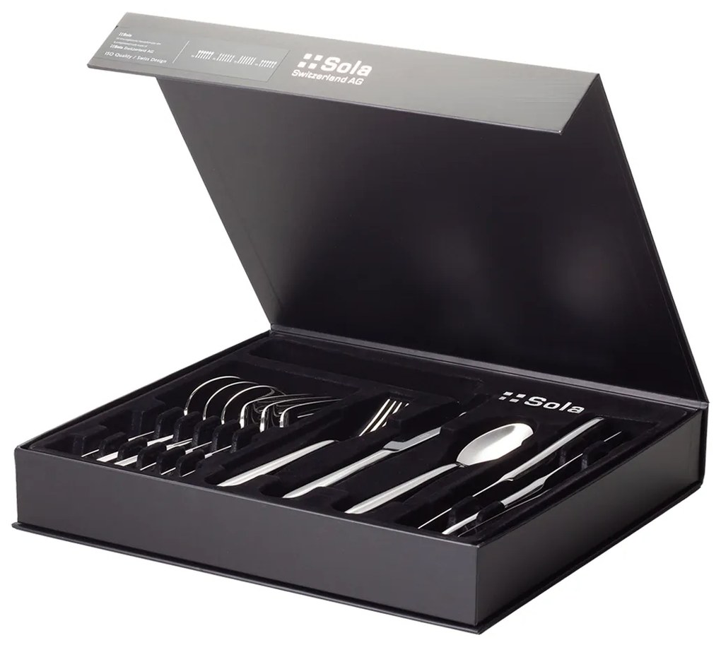 Príborový set 16 ks - Montevideo pieskovaný v magnetickom boxe - W0137