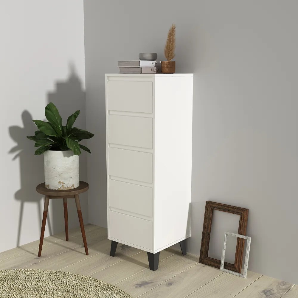 Komoda BOGAN 5S40, biela
