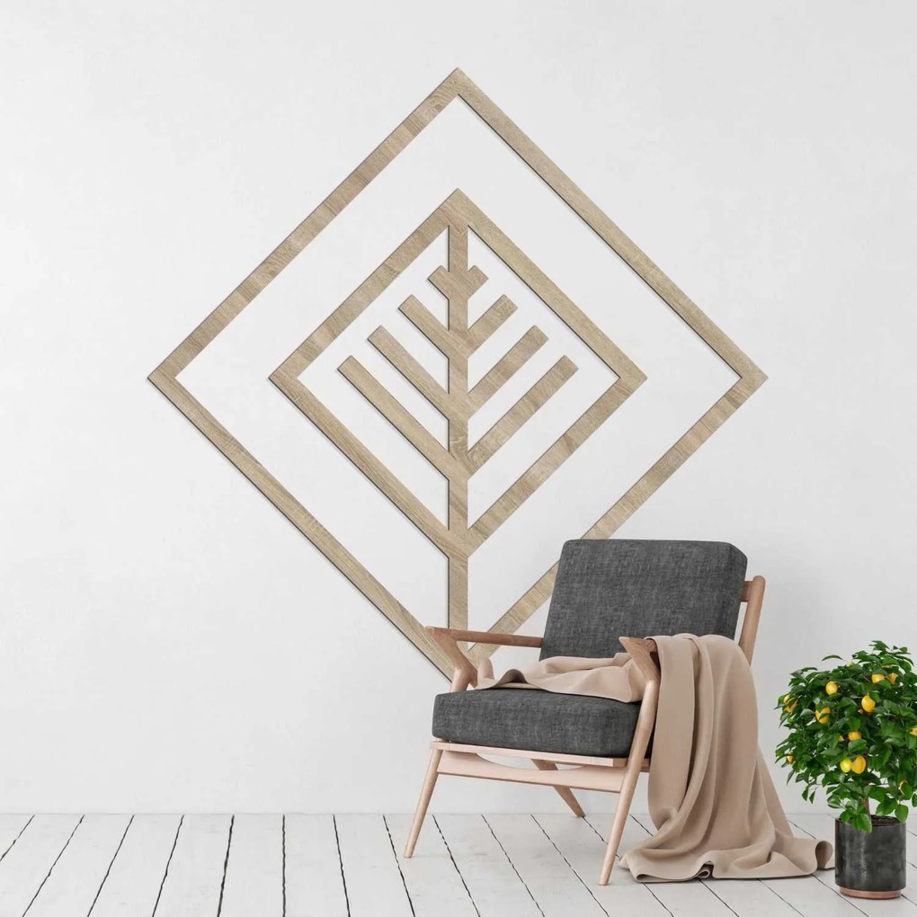 SENTOP | Geometrická drevená dekorácia na stenu – Moderný dizajn | SENTOP HDF0397-B