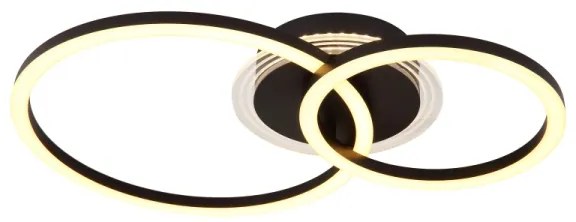 Globo 48039-30 - LED stropné svietidlo LORETTA LED/30W/230V pr. 33x50 cm čierne