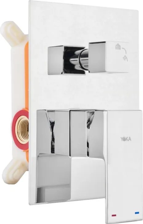 Erga Dual, podomietková sprchová sada s dažďovou sprchou 30×30, chrómová, ERG-YKA-BP.DUAL30