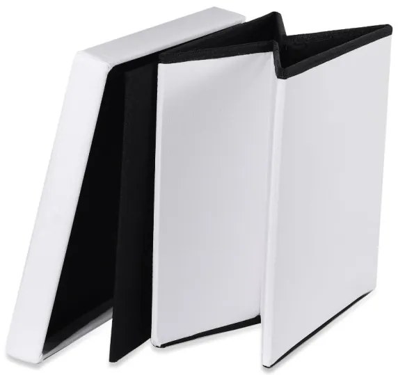 Skladacia taburetka L biela