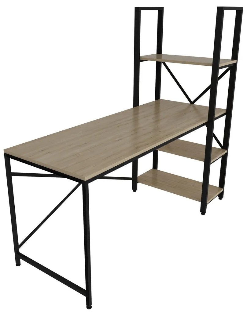 Písací stôl s regálom CENTILE dub sonoma