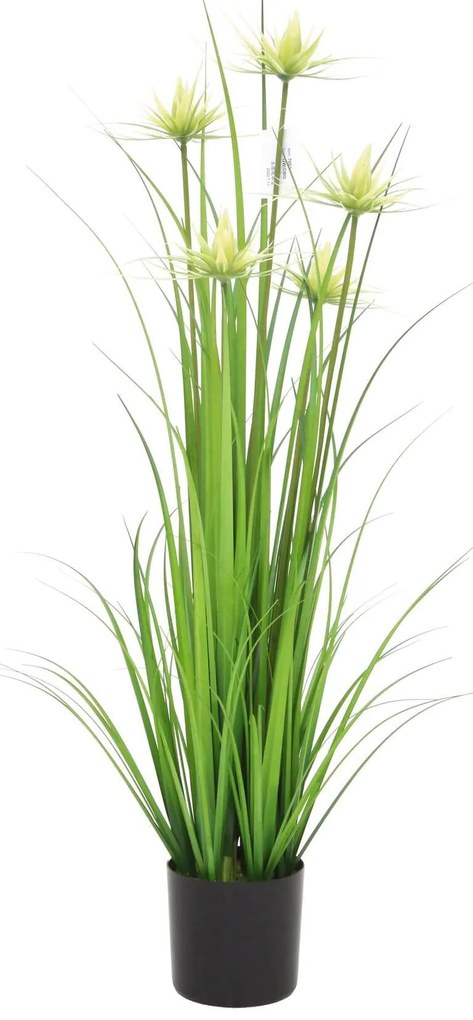 Zelená umelá tráva v kvetináči Lotos 90cm