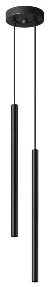 Sollux SL.1304 - Luster na lanku PASTELO 2xG9/8W/230V čierna SL.1304