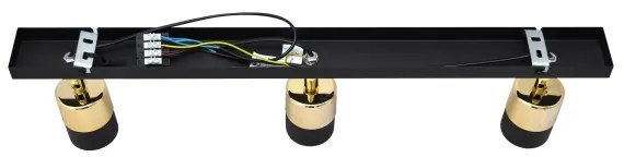 LED Bodové svietidlo TUBSSON 3xGU10/4,8W/230V čierna/zlatá