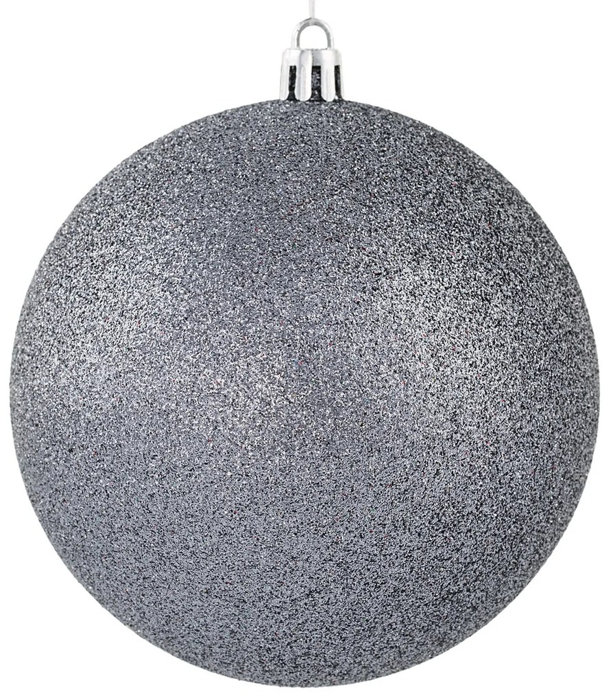 VIANOČNÁ BANKA NA STROMČEK SADA 4 KS (FI) 10 CM SIVÁ