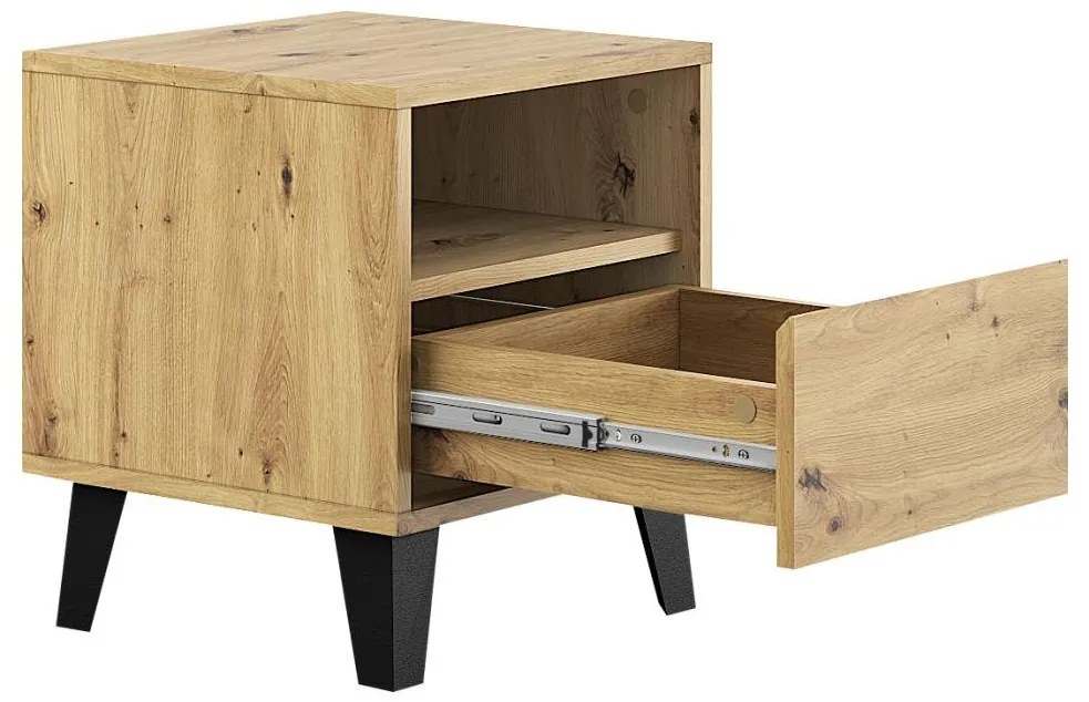 Tempo Kondela Nočný stolík, dub artisan, BOGAN NEW 1S