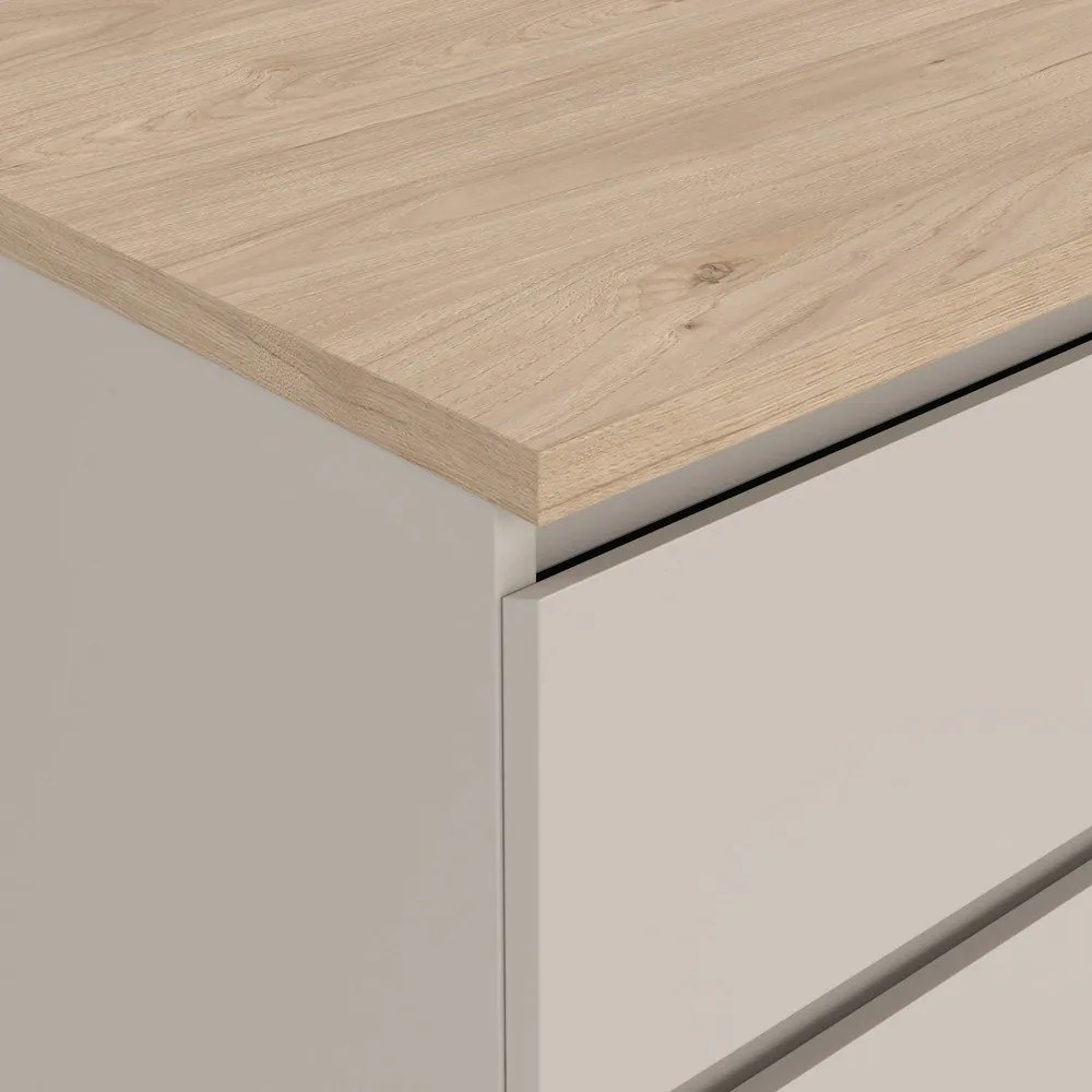 Krémovobiela komoda 154x76x50 cm Naia – Tvilum