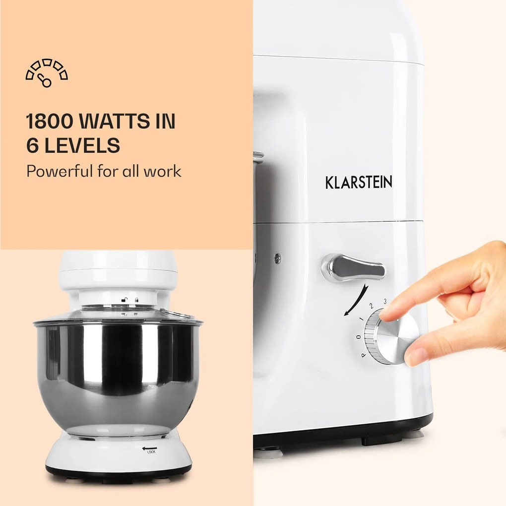 Klarstein Bella, kuchynský robot, 1800 W, 2,7 PS, 5,2 l