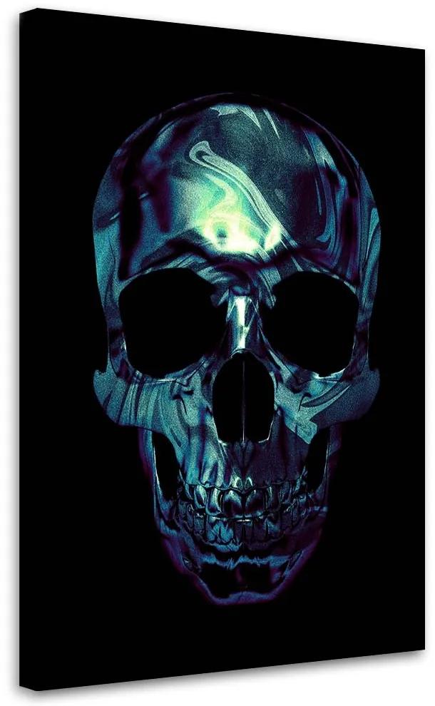 Gario Obraz na plátne Modrá lebka a plameň - Nikita Abakumov Rozmery: 40 x 60 cm