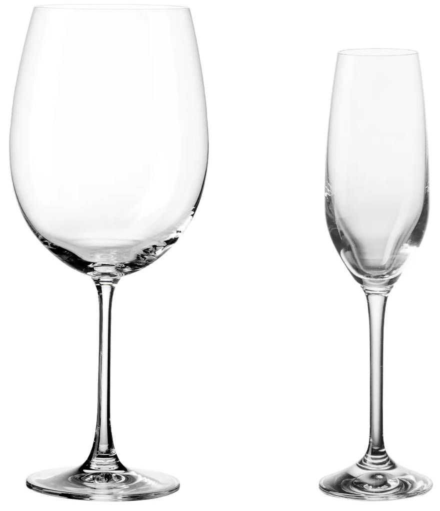 Poháre na červené víno a šampanské set 8 ks – Glas Lunasol META Glass - W0101