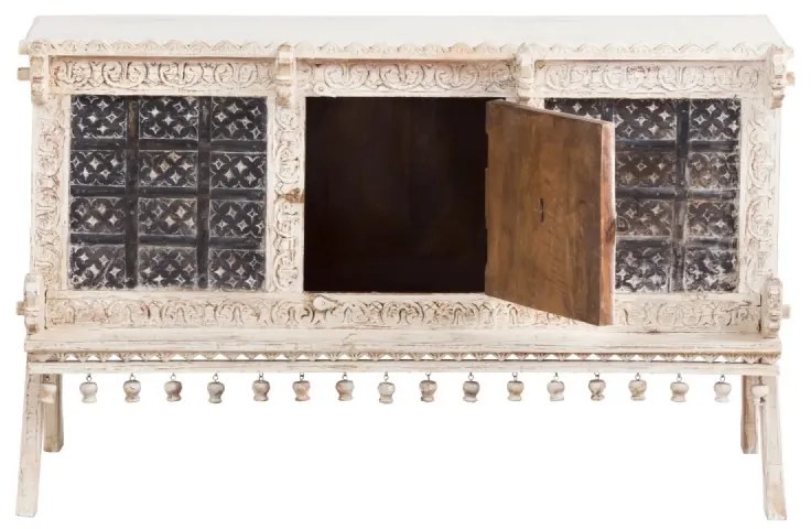 furniture-nabytek.cz - Masívna komoda Damchaya II z mangového dreva, lakovaná, biela