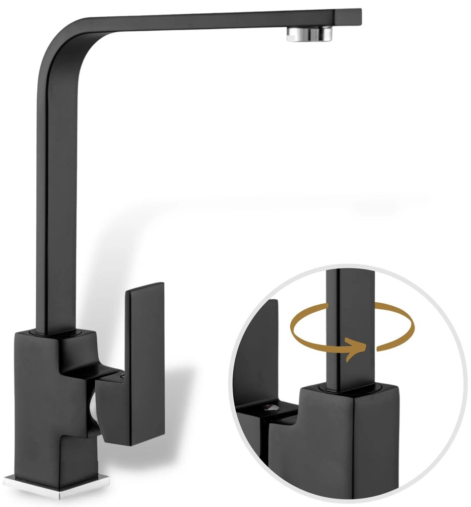 Gamma Nook, stojanková drezová batéria, čierna matná, GMA-BNK-BK