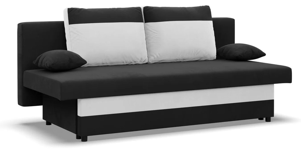 Veľká rozkladacia pohovka SONY model 2 Čierna/biela