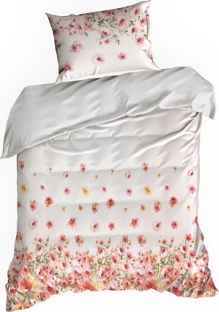 SATÉNOVÉ OBLIEČKY SPRING 01 200X220 CM, 2KS 70X80 CM KVETY