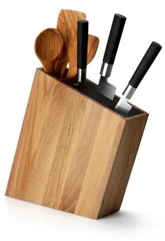 Continenta C4151 - Stojan na nože s flexi vložkou a priehradkou 31x8x24,5 cm dub