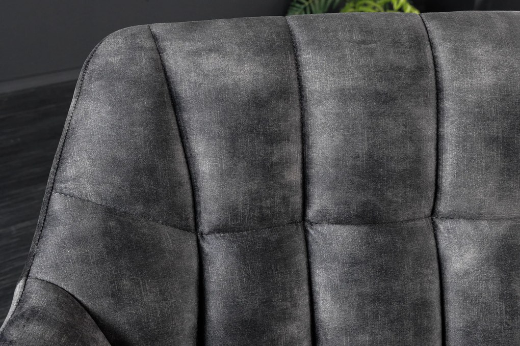 Lavička Papillon 165cm zamatovo sivá