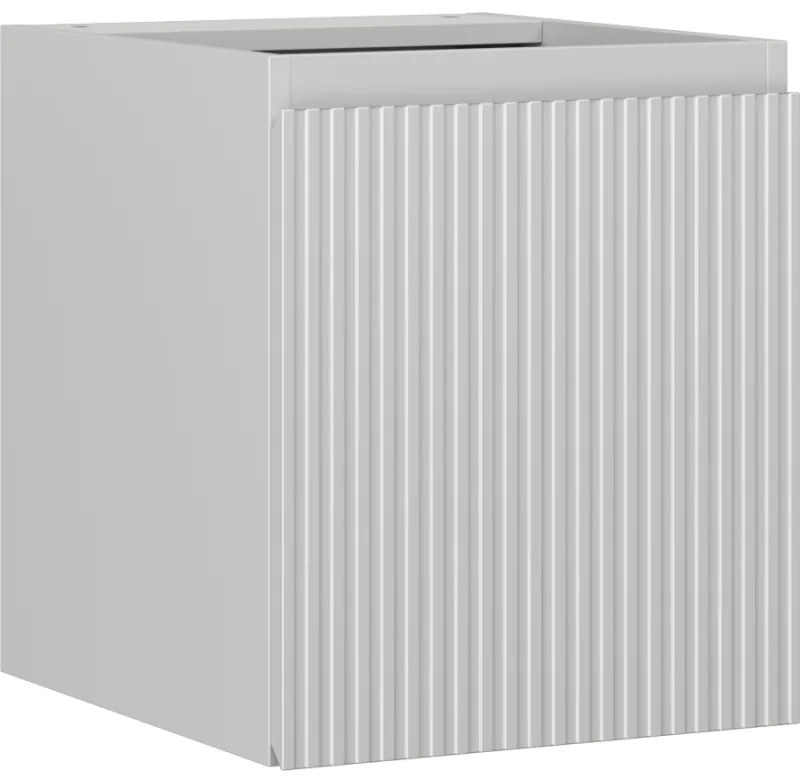 Mexen Rivel, kúpeľňová skrinka 40 cm, 1 dvierka, s drážkami, sivá matná, 91A21-04047-1-BF62