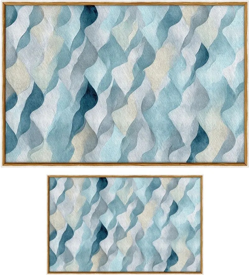 Modré kúpeľňové predložky v súprave 2 ks 60x100 cm – Foutastic