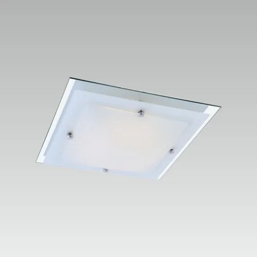 PREZENT Stropné sklenené prisadené osvetlenie PUEBLO, 2xE27, 60W, 36x36cm, hranaté