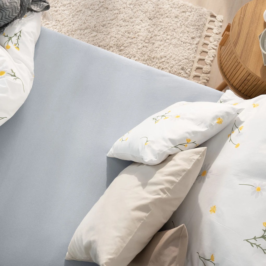 Goldea plachta jersey s napínacou gumou - sivá 200 x 220 cm