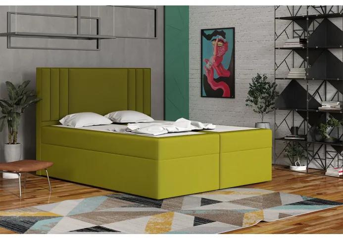 Americká posteľ 140x200 CARA - zelená | BIANO