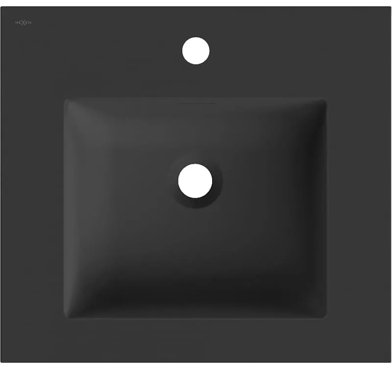 Mexen Otis, umývadlo na zapustenie 51 x 46,5 cm, čierna matná, 25185071