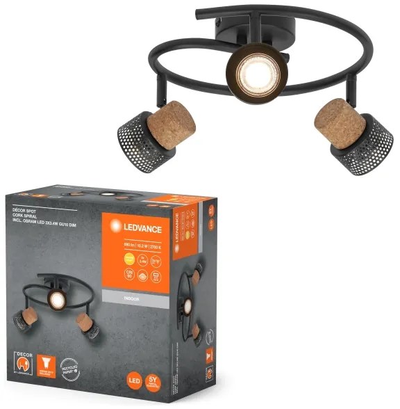 Ledvance - LED Bodové svietidlo DECOR CORK 3xGU10/3,4W/230V