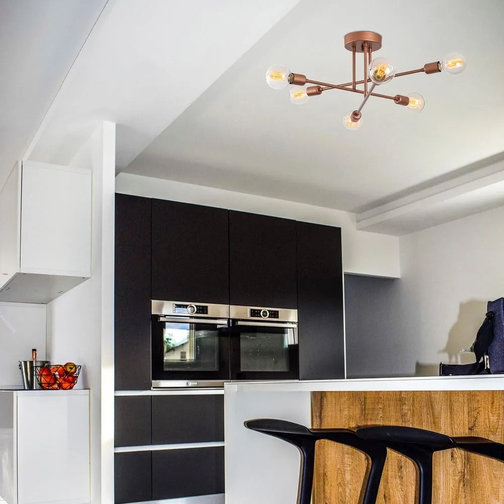 Stropné svietidlo v bronzovej farbe 64x64 cm Flower – Opviq lights