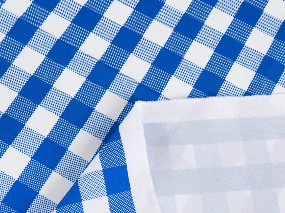 Biante Dekoračný záves TF-070 Modro-biela kocka 140x230 cm