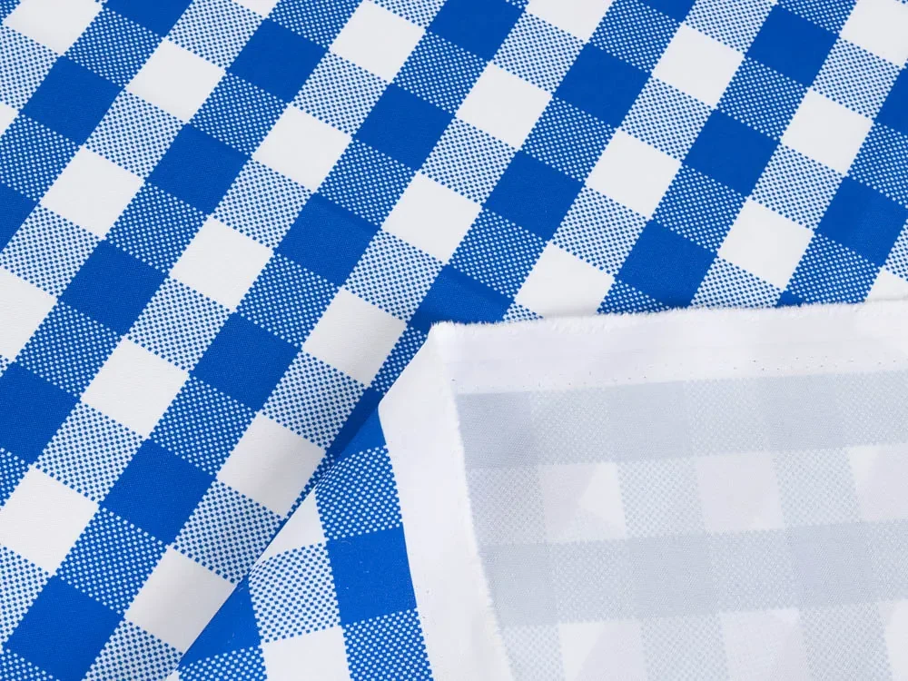 Biante Dekoračný záves TF-070 Modro-biela kocka 140x250 cm