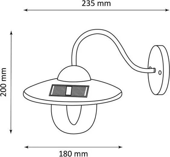 LED Solárne nástenné svietidlo LED/0,5W/1,2V IP44 biela