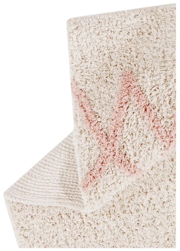 Ružovo-krémový prateľný ručne tkaný bavlnený koberec 120x160 cm Atlas Natural – Lorena Canals